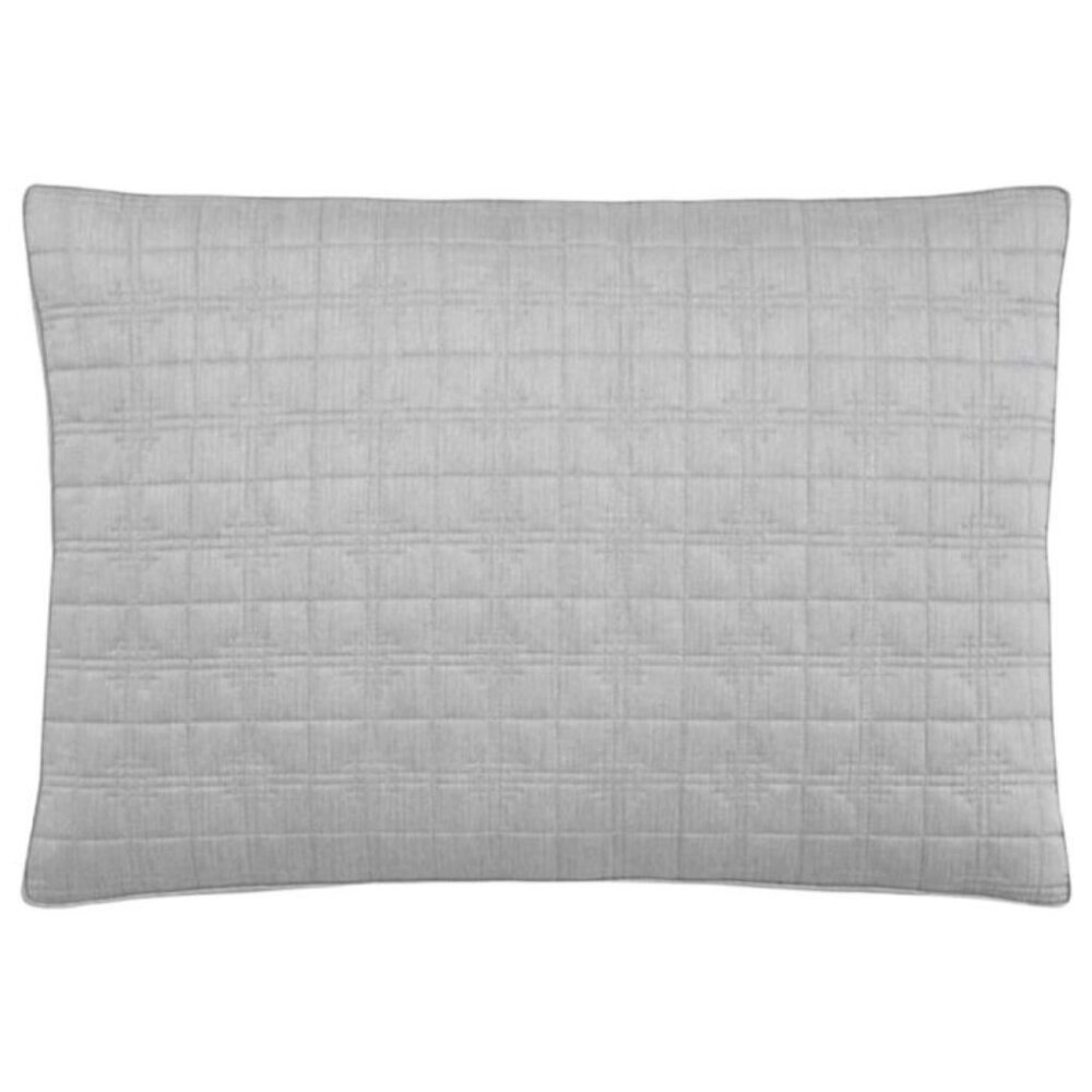 Hotel Collection Modern Plaid Quilted King Sham Light Grey